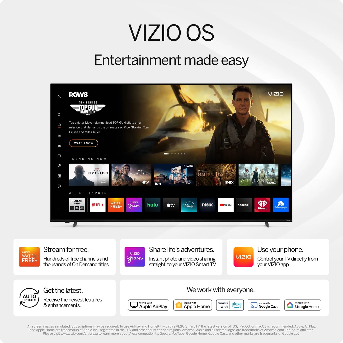 43" Class 4K LED HDR Smart TV (V4K43M-08)