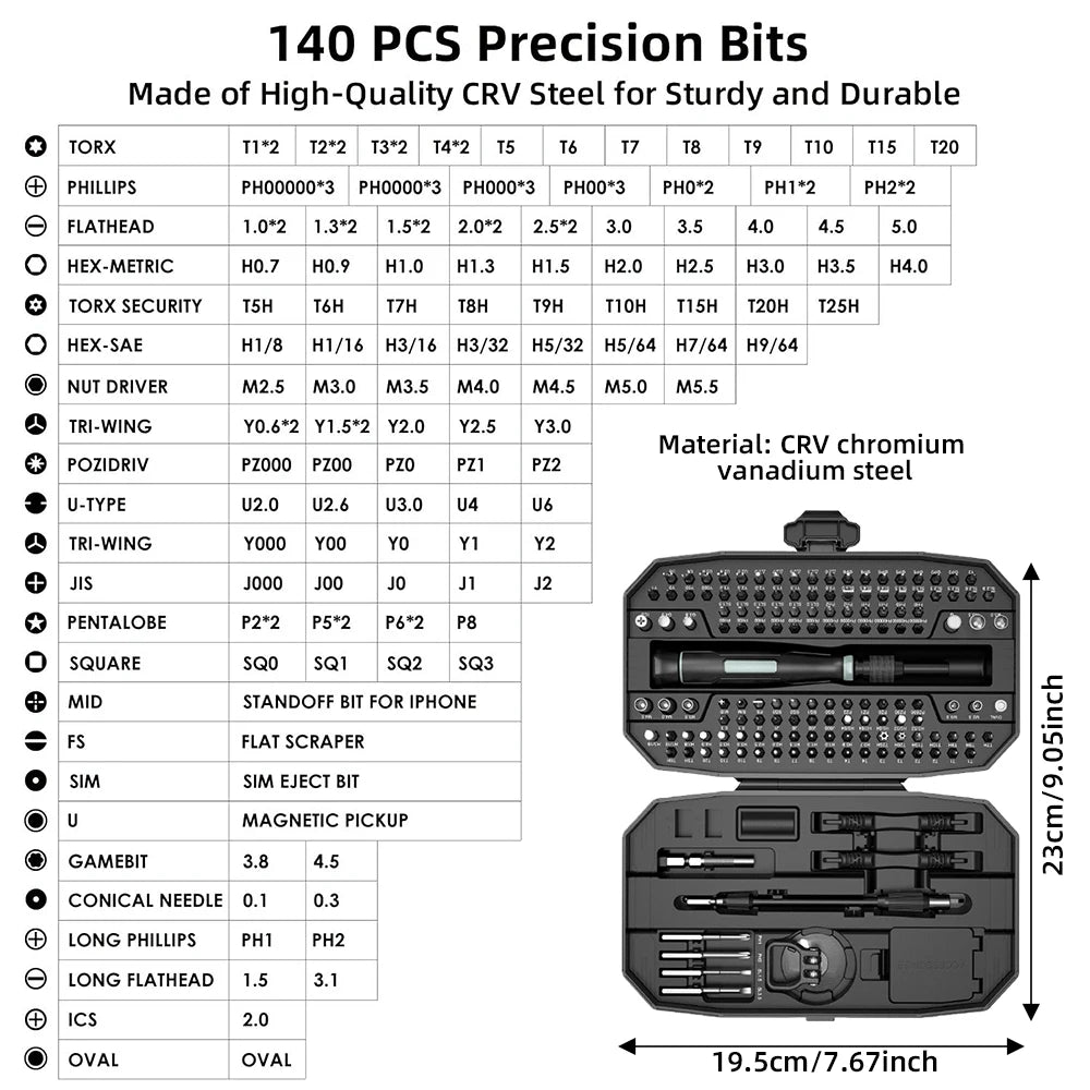 153 in 1 Precision Screwdriver Set Screwdriver Kit Laptop Repair Tool Kit Magnetic Micro Screwdriver Set Electronic Tool Kit