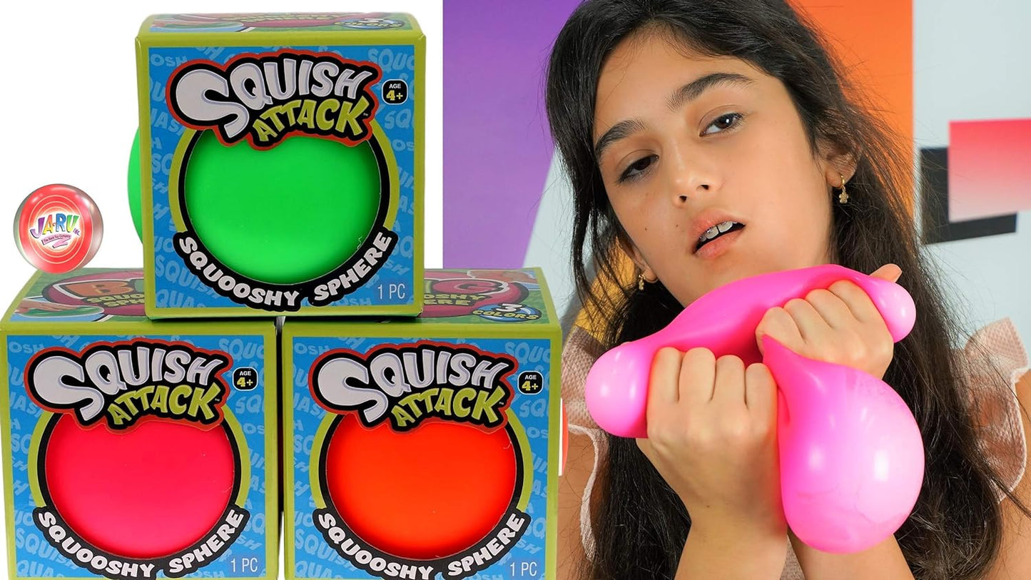 Giant Squishy Stress Balls (3 Toys Assorted) Fidget Balls for Kids. Stress Relief Therapy Autism ADHD Squeeze Toys. Sensory Tactile Office Desk Calming Objects. Bulk Stocking Stuffers. 5567-3P