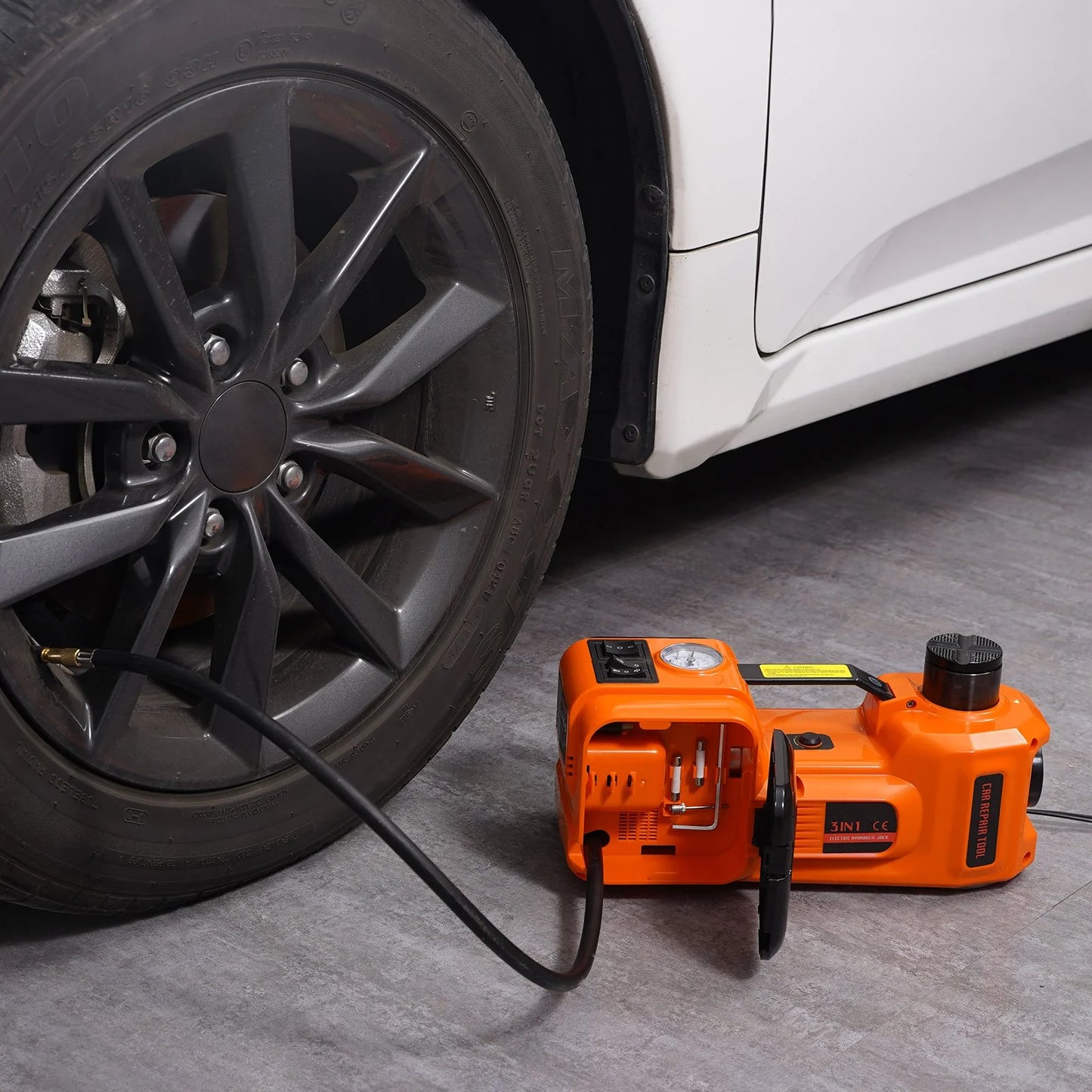 VEVOR Electric Car Jack, 5 Ton/11023 LBS Hydraulic Car Jack, Portable Car Jack Lifting with Built-In Inflatable Pump and LED Light, Car Jack for SUV MPV Sedan Truck Change Tires Garage Repair