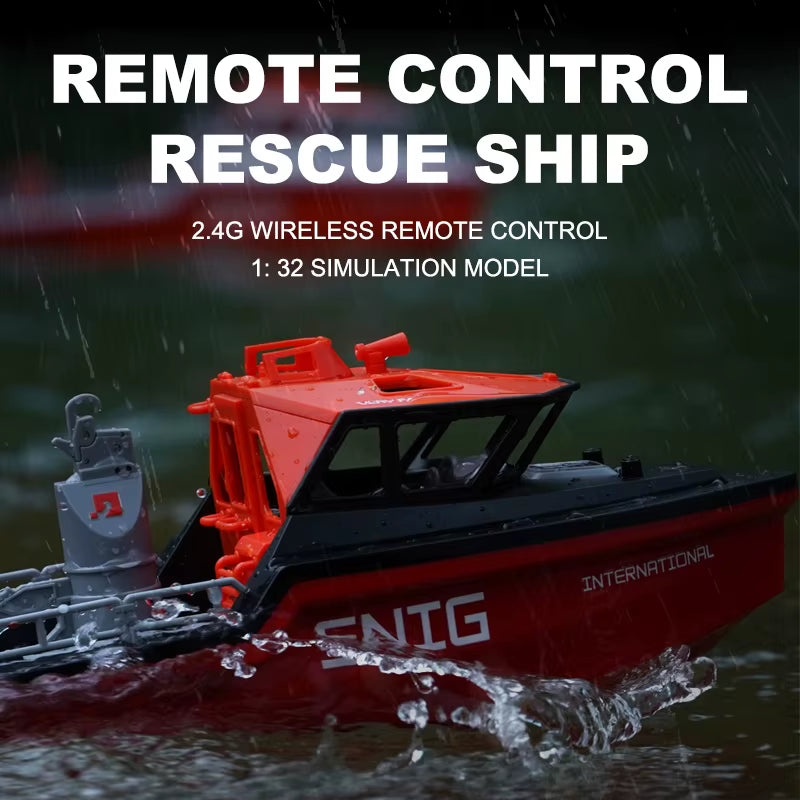 TX694 Rc Boat 2.4G 1/32 Powerful Brushless Motor Long Range Wireless Electric Remote Control Rescue Boat Model Toys Boys