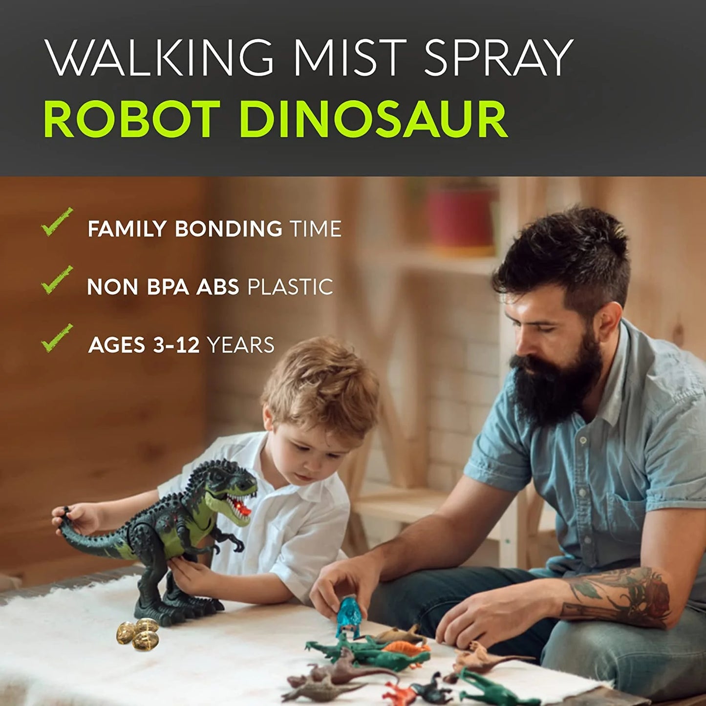 Remote Control Dinosaur Robot Toys for Kids 3-5,Realistic Walking Electronic Dinosaur Pet with Spray Roaring,Rc Toy for Age 3-12 Boys Girls