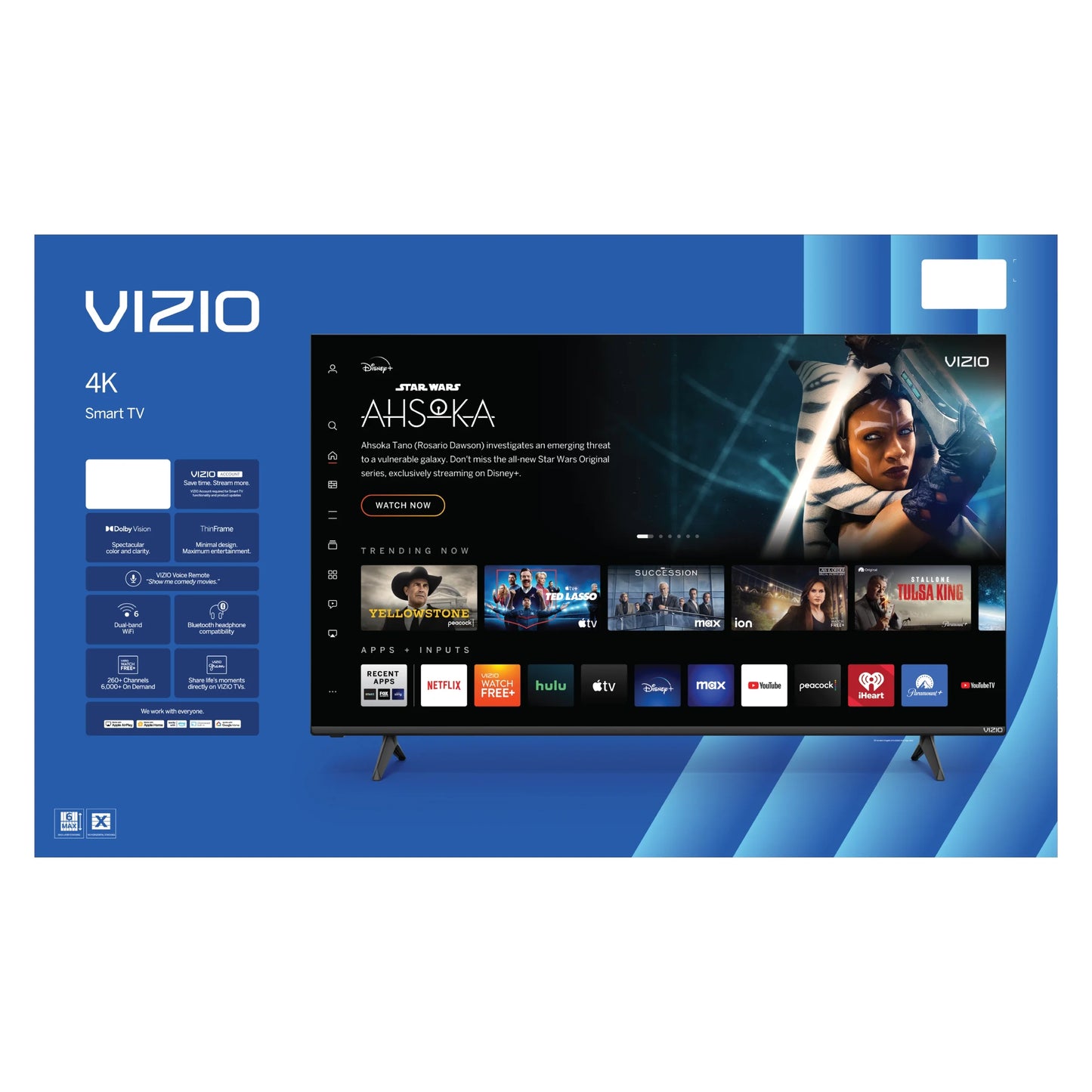 43" Class 4K LED HDR Smart TV (V4K43M-08)