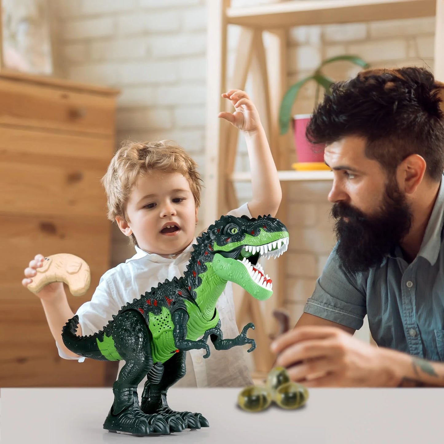 Remote Control Dinosaur Robot Toys for Kids 3-5,Realistic Walking Electronic Dinosaur Pet with Spray Roaring,Rc Toy for Age 3-12 Boys Girls