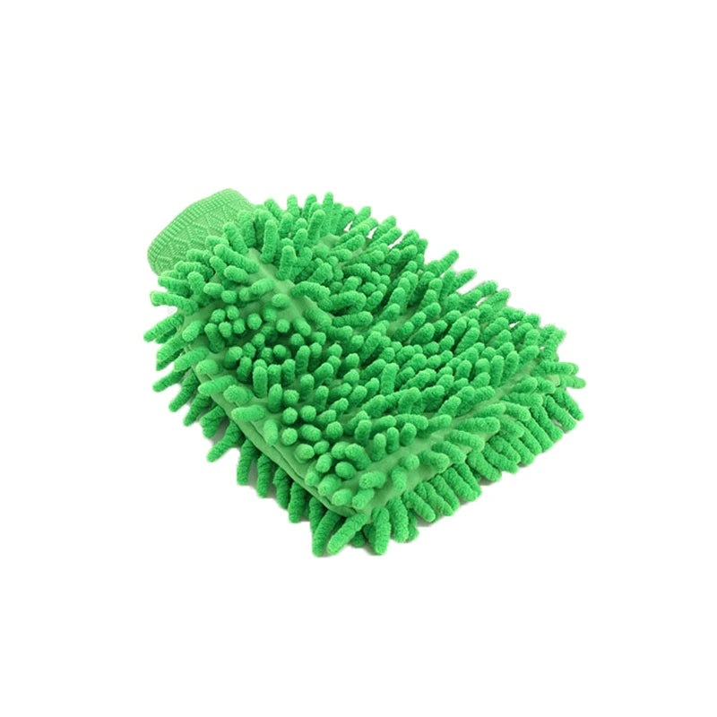 1PCS Car Wash Chenille Microfiber Car Wash Glove Mitt Soft Mesh Backing Cleaning Tools Auto Acessories Car Detailing
