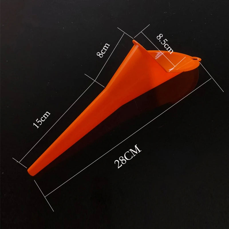 Car Funnel Gasoline Oil Fuel Filling Tools Anti-Splash Plastic Long Stem Funnel Motorcycle Refueling Tools Auto Accessories