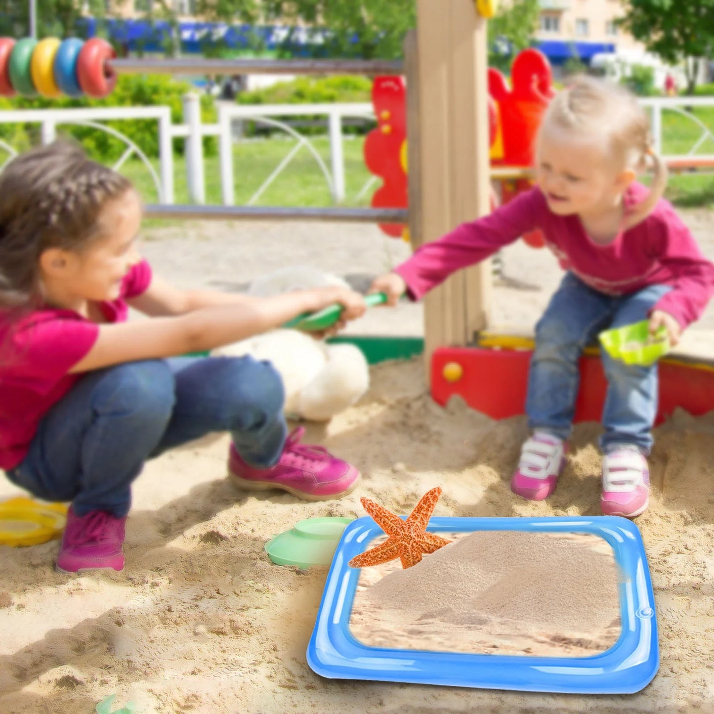 Power Sand Air Cushion Inflatable Sand Table Toy Moon Sand Fishing Tray