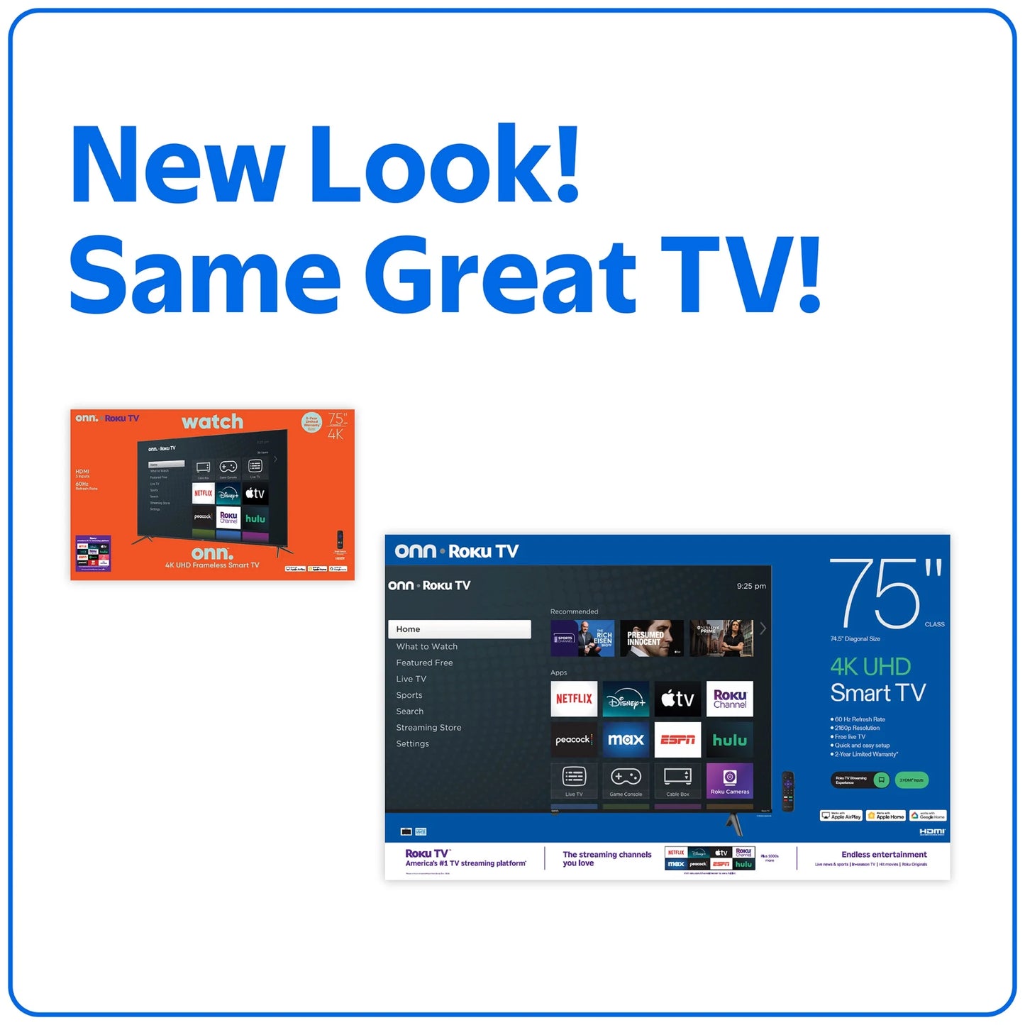 75” Class 4K UHD (2160P) LED Roku Smart Television (100044717)