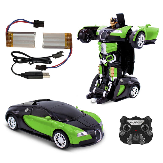 Kids Transforming Robot RC Car Toys Boys 8-13 Remote Control Gift 2 Batteries