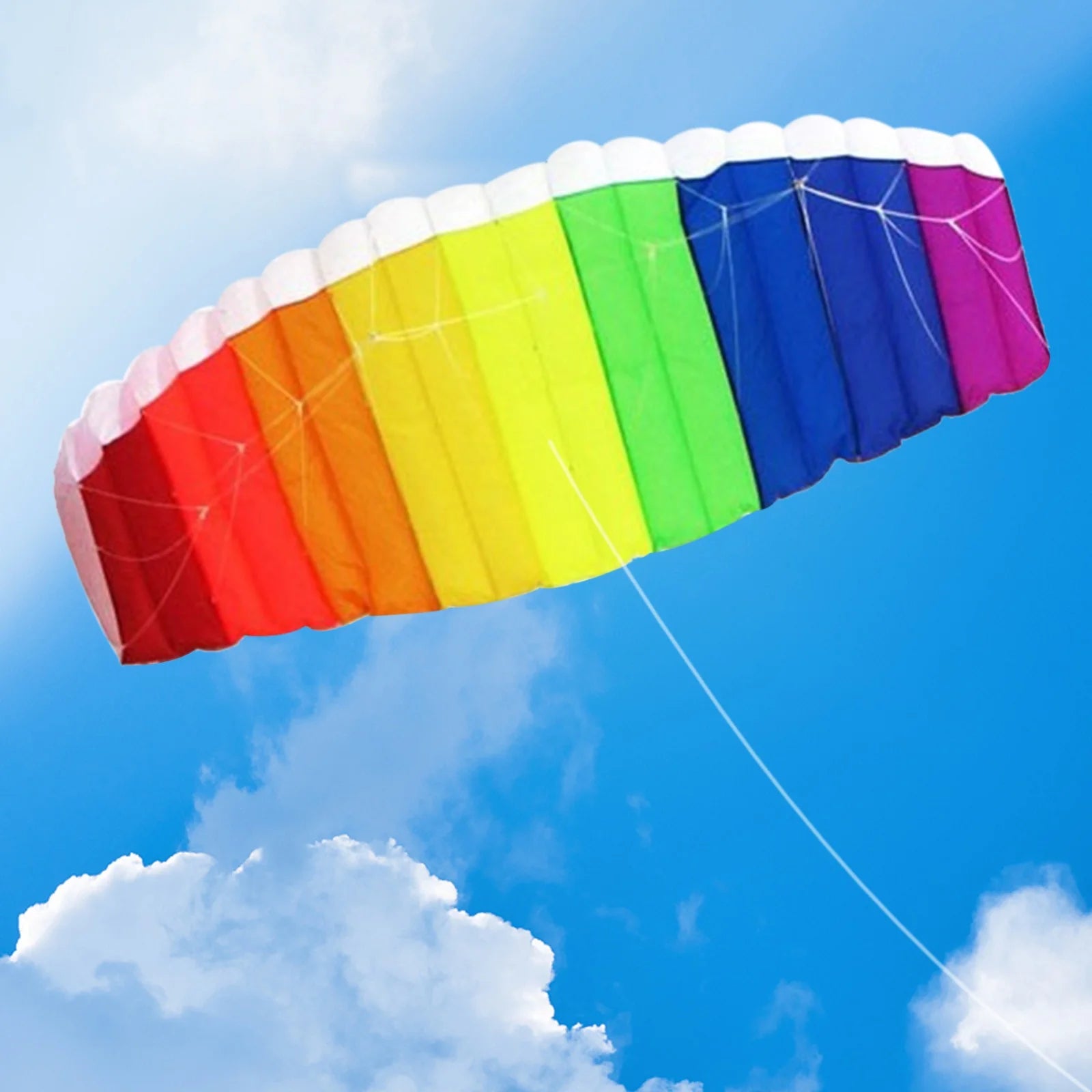 Rainbow Kites for Children and Adults Dual Line Stunt Kids Kite with Handle Line