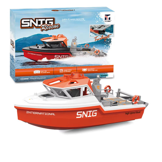 TX694 Rc Boat 2.4G 1/32 Powerful Brushless Motor Long Range Wireless Electric Remote Control Rescue Boat Model Toys Boys