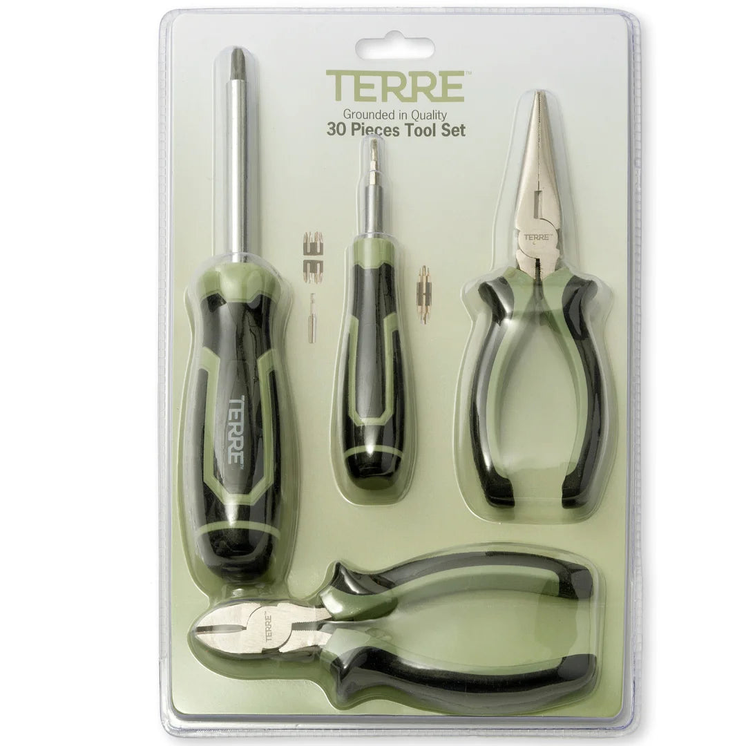 Products, 30 Piece General Purpose Tool Set, Screwdriver, Long Nose Pliers, Diagonal Cutting Pliers, General Household Hand Tool Kit, Starter Set, Home Improvement, Dorm Room, Office, Travel