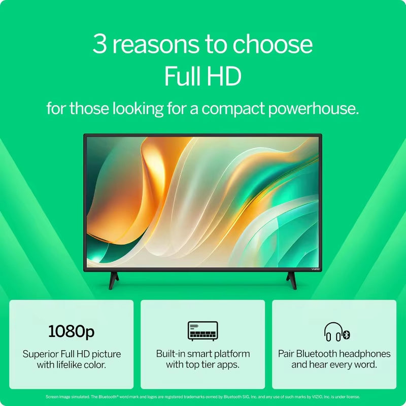 40-Inch Full HD 1080P Smart TV with DTS Virtual: X, Alexa Compatibility, Google Cast Built-In, Bluetooth Headphone Capable
