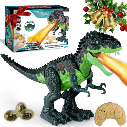 Remote Control Dinosaur Robot Toys for Kids 3-5,Realistic Walking Electronic Dinosaur Pet with Spray Roaring,Rc Toy for Age 3-12 Boys Girls