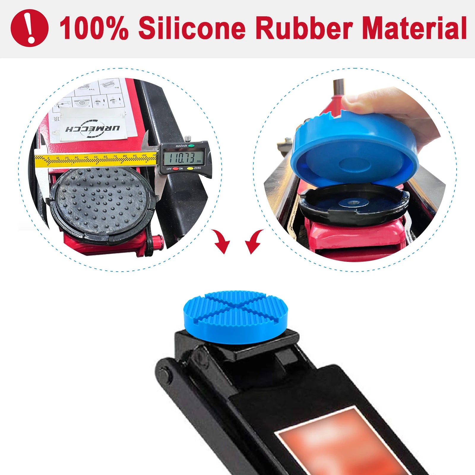 Universal Car Lift Jack Stand Rubber Pads Frame Protector Adapter Floor Slotted Car Jack Rubber Pad for Lexus Subaru Fiat Volvo