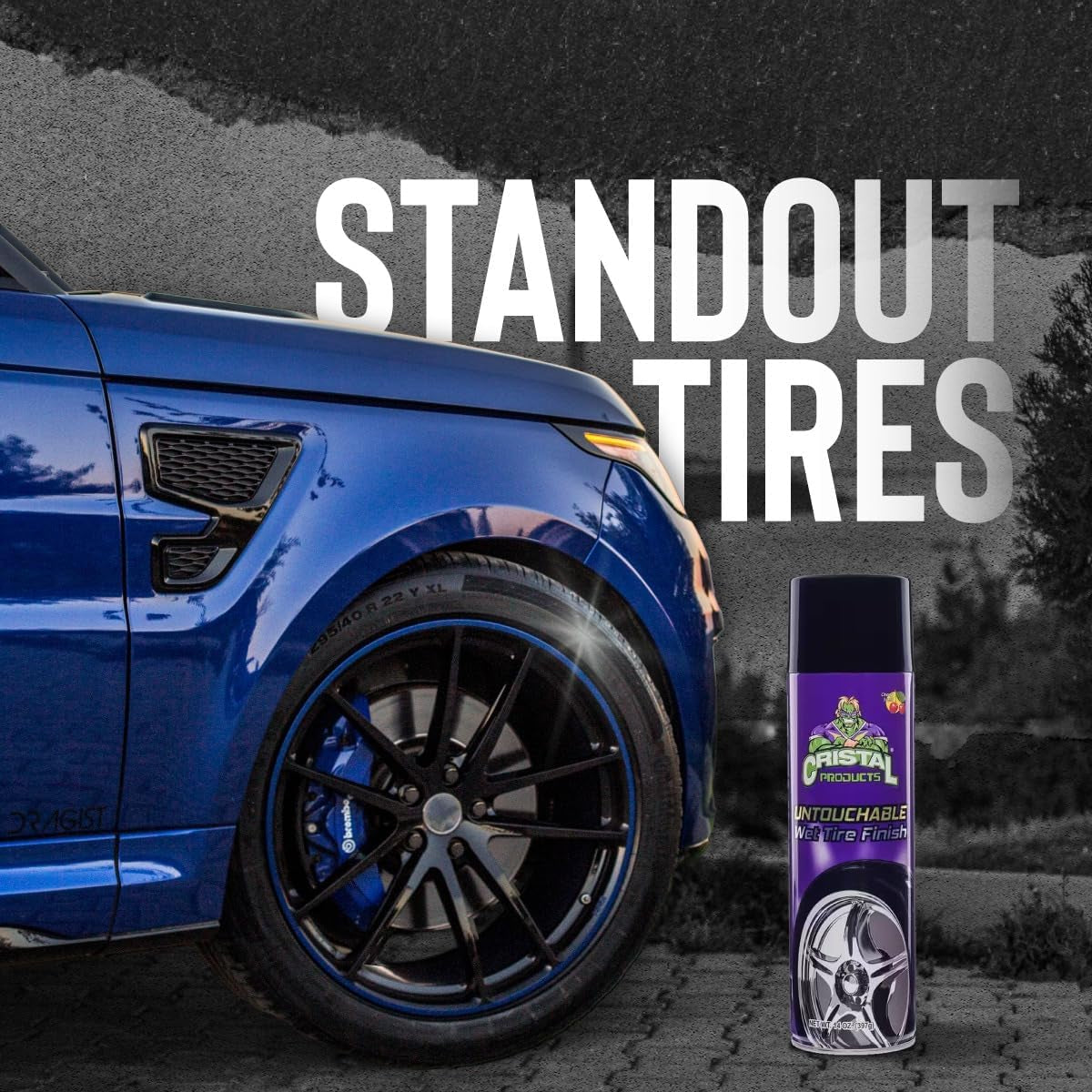 Untouchable Tireshine Spray Spray 4PK – Long-Lasting Wet Tire Finish for Deep Gloss & Protection – Waterproof, No-Sling Formula, Easy Application Tire Shine & Cleaner (52 Oz Total)