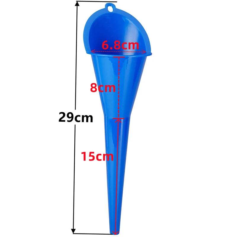 Car Funnel Gasoline Oil Fuel Filling Tools Anti-Splash Plastic Long Stem Funnel Motorcycle Refueling Tools Auto Accessories