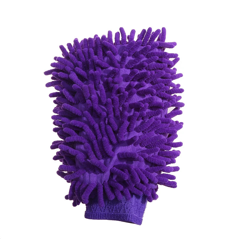 Car Wash Gloves Chenille Glove Plush Rags Thickened Double-Sided Supplies Cleaning Tools Auto Acessories Detailing