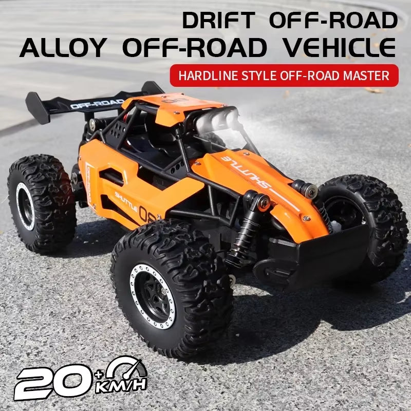 RC Car 2.4Gh Model with LED Lights 2WD High Speed Off-Road Remote Control Climbing Vehicle Outdoor Cars Drift Kid Toys Boys Gift