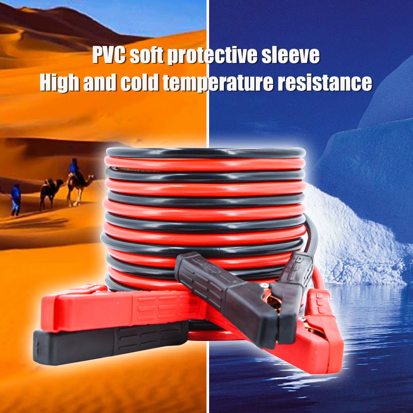 Car Emergency Power Start Cable Auto Battery Booster Jumper Copper Power Wire Kit Accessories for SUV Van RV Camper Bus