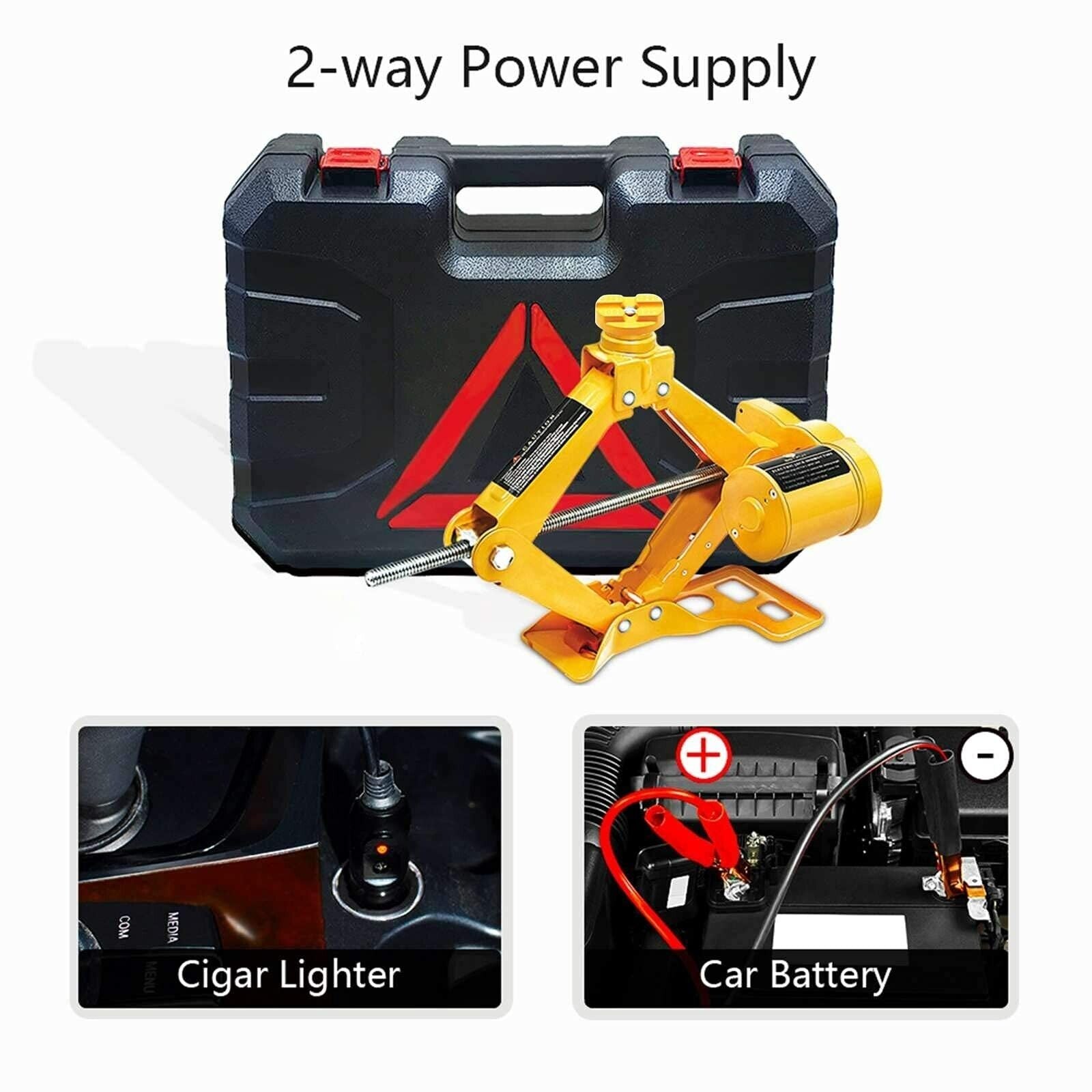 Electric Car Jack 2 Ton 12V Electric Scissor Jack with Storage Box for Car SU...