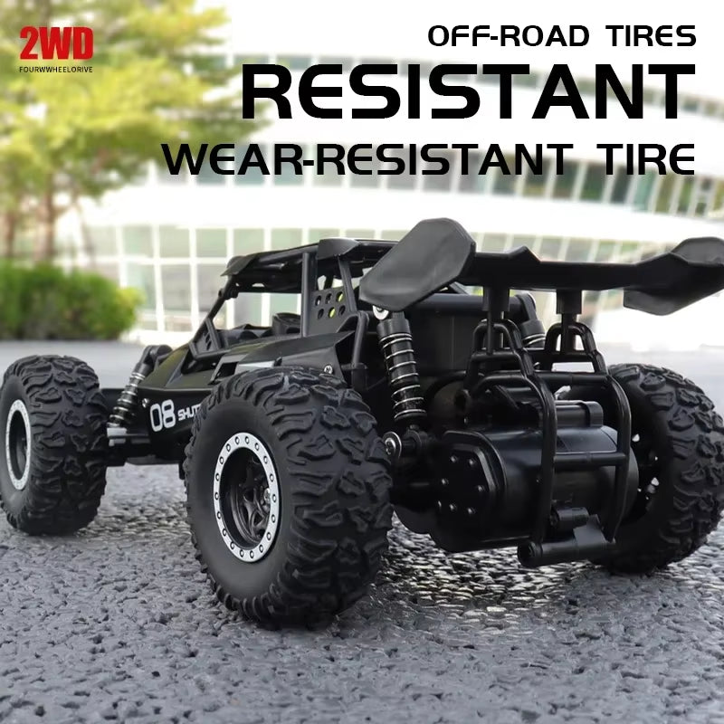 RC Car 2.4Gh Model with LED Lights 2WD High Speed Off-Road Remote Control Climbing Vehicle Outdoor Cars Drift Kid Toys Boys Gift