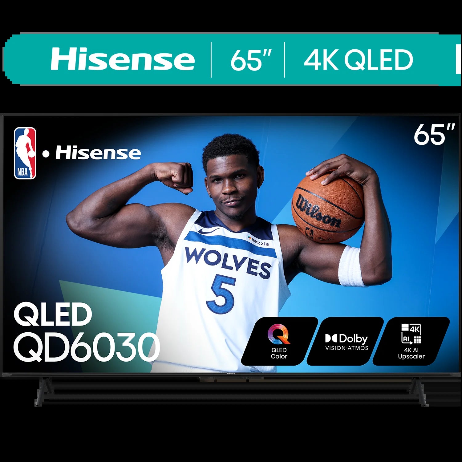 65-Inch Class QD6030G Series QLED Google Smart TV (65QD6030G, 2025 Model) - QLED, Dolby Vision, Dolby Atmos, Motion Rate 120, HDR 10+, Game Mode Plus