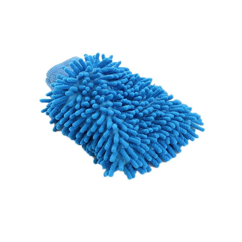 1PCS Car Wash Chenille Microfiber Car Wash Glove Mitt Soft Mesh Backing Cleaning Tools Auto Acessories Car Detailing