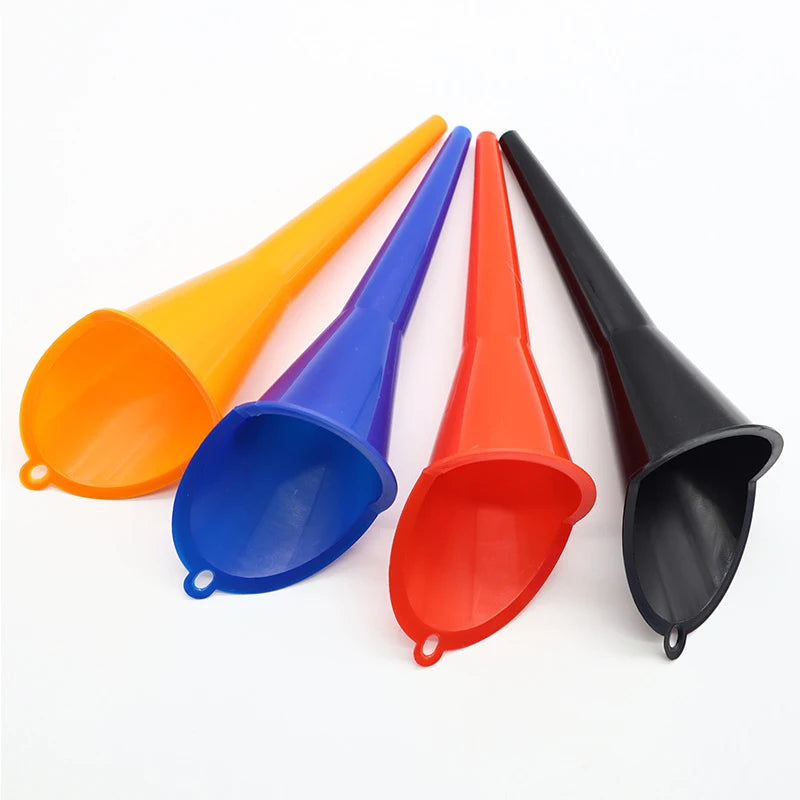 Car Funnel Gasoline Oil Fuel Filling Tools Anti-Splash Plastic Long Stem Funnel Motorcycle Refueling Tools Auto Accessories